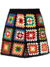 ALANUI POSITIVE VIBES CROCHET SHORTS