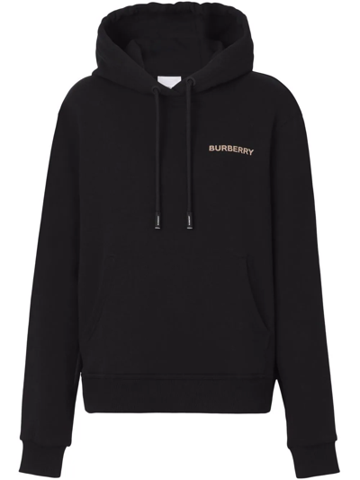 Burberry Deer Graphic Oversized Hoodie In Blau