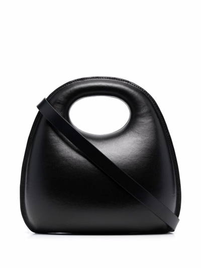 Lemaire Polished-finish Tote Bag In Black