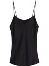 Victoria Beckham Draped Satin-crepe Camisole In Schwarz