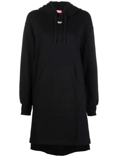 Diesel D-ilse-d Hoodie Dress In Black