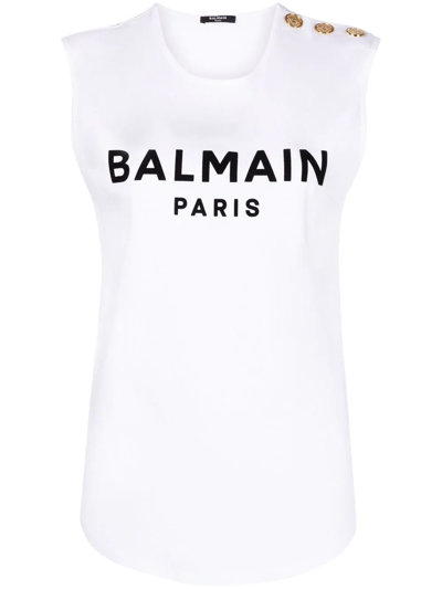 Balmain White T-shirt In Multi