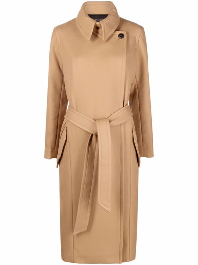 Rag & Bone Amber Belted Trench Coat In Darkkhaki