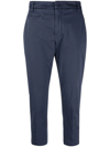 Dondup Ariel Cropped Chino Trousers In Blau