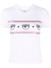 Chiara Ferragni Maxi Logomania Cotton T-shirt In Weiss