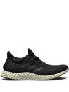 ADIDAS ORIGINALS FUTURECRAFT 4D "CORE BLACK/LINEN GREEN" SNEAKERS