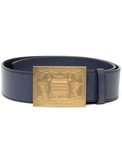 Pre-owned Fendi 2010s Engraved-buckle Belt In Blue