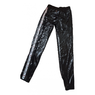 Pre-owned Gaelle Paris Trousers In Black