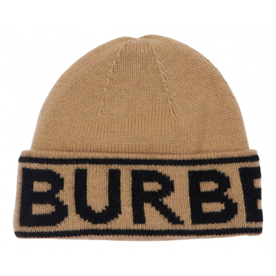 Pre-owned Burberry Cashmere Cap In Camel