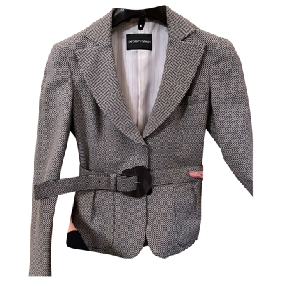 Pre-owned Emporio Armani Wool Short Vest In Multicolour