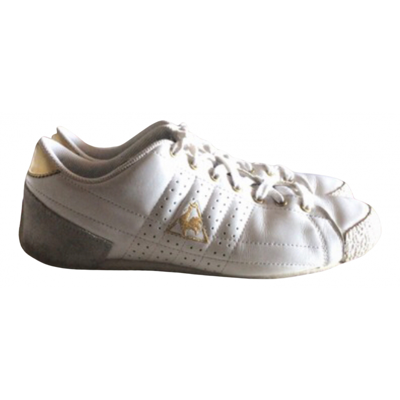 Pre-owned Le Coq Sportif Leather Trainers In White