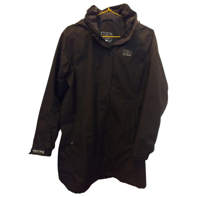 Pre-owned Helly Hansen Trench Coat In Black