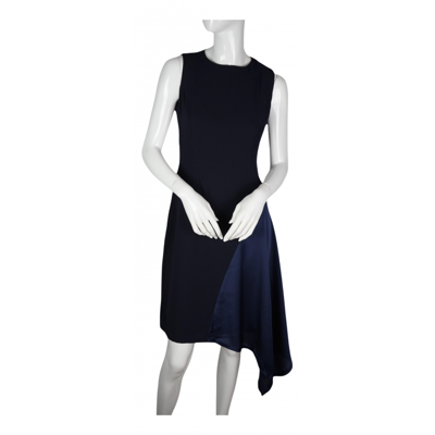 Pre-owned Iris & Ink Mid-length Dress In Navy