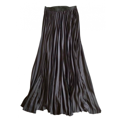 Pre-owned Enza Costa Maxi Skirt In Grey
