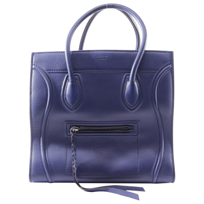Pre-owned Celine Leather Bag In Blue