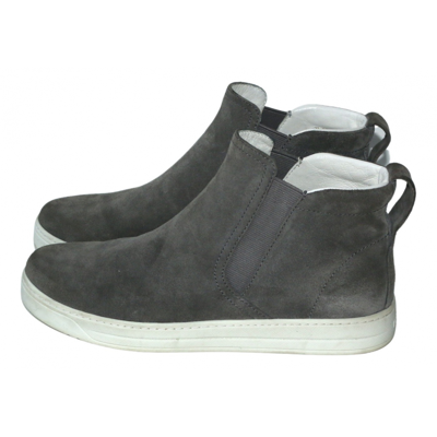 Pre-owned Prada Ankle Boots In Grey