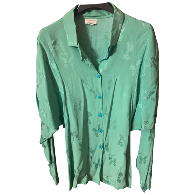Pre-owned Valentino Silk Blouse In Green