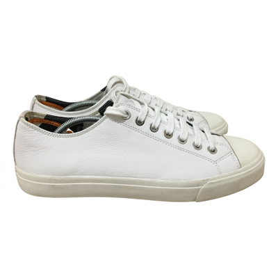 Pre-owned Paul Smith Leather Low Trainers In White