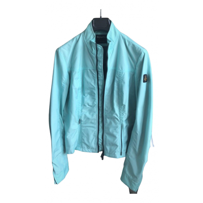 Pre-owned Refrigiwear Trench Coat In Turquoise