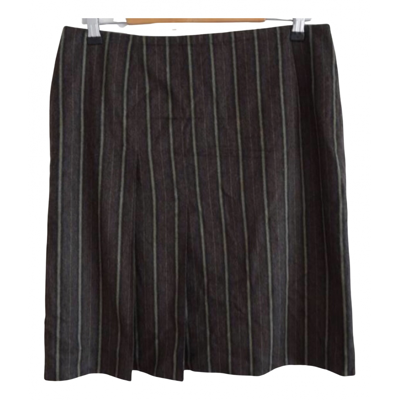 Pre-owned Kenzo Wool Skirt In Grey