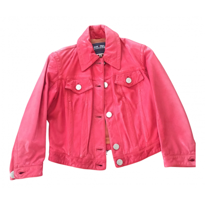 Pre-owned Jean Paul Gaultier Leather Jacket In Red