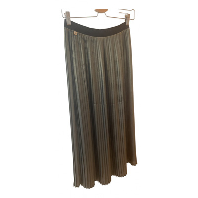 Pre-owned Manila Grace Maxi Skirt In Green