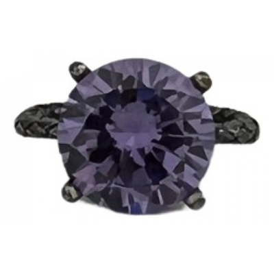 Pre-owned Bottega Veneta Silver Ring In Purple