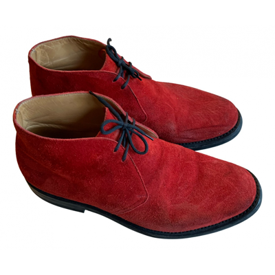 Pre-owned Church's Boots In Red