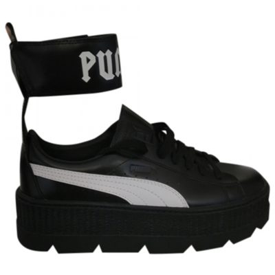Pre-owned Fenty X Puma Leather Trainers In Black