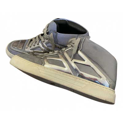 Pre-owned Alejandro Ingelmo Leather High Trainers In Metallic