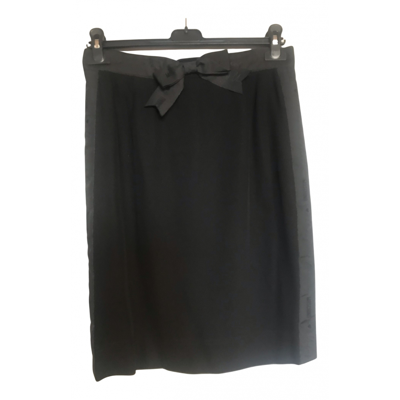 Pre-owned Moschino Cheap And Chic Silk Mid-length Skirt In Black