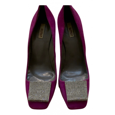 Pre-owned Le Silla Leather Heels In Purple