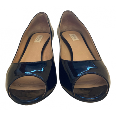 Pre-owned Max Mara Patent Leather Heels In Black