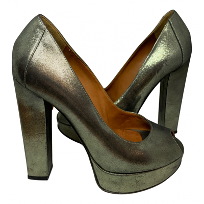 Pre-owned Lanvin Cloth Heels In Green