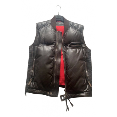 Pre-owned Dsquared2 Leather Vest In Brown