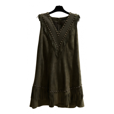 Pre-owned Drome Mini Dress In Khaki