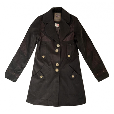 Pre-owned Dior Trench Coat In Black