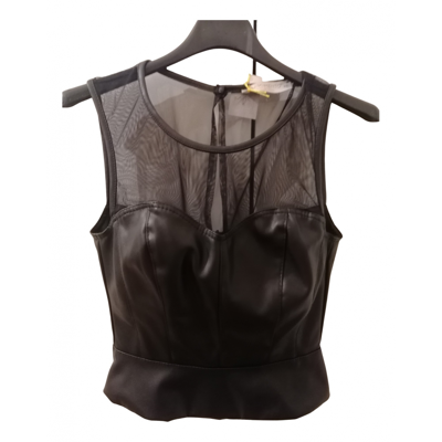 Pre-owned Rinascimento Leather Top In Black
