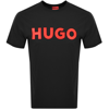 HUGO HUGO DULIVIO CREW NECK SHORT SLEEVE T SHIRT BLACK