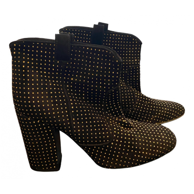 Pre-owned Laurence Dacade Glitter Ankle Boots In Black