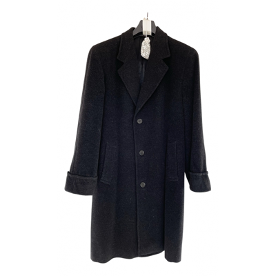 Pre-owned Corneliani Wool Coat In Anthracite