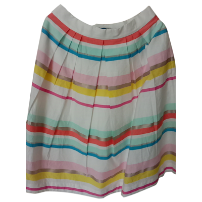 Pre-owned Kate Spade Linen Mid-length Skirt In Multicolour