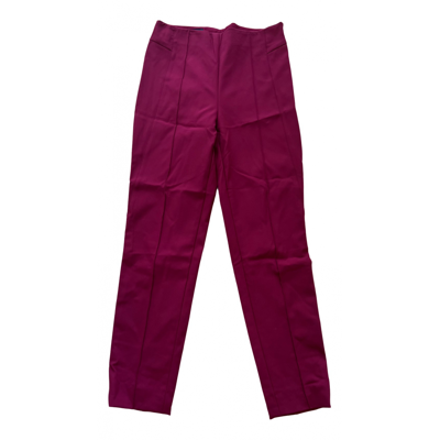 Pre-owned Escada Straight Pants In Red