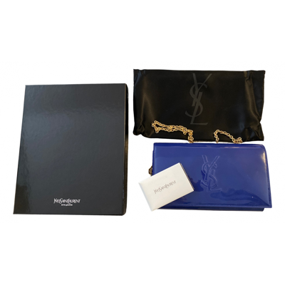 Pre-owned Saint Laurent Leather Bag In Blue