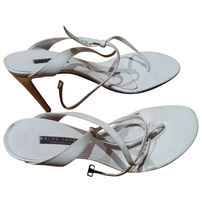Pre-owned Ralph Lauren Leather Sandal In White