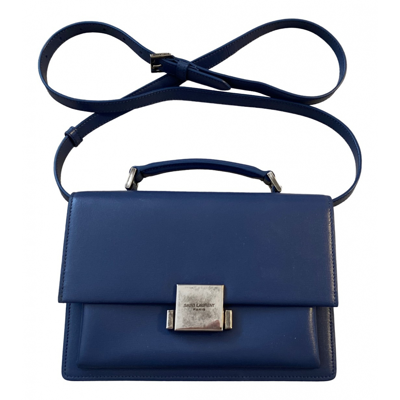 Pre-owned Saint Laurent Bellechasse Leather Crossbody Bag In Blue