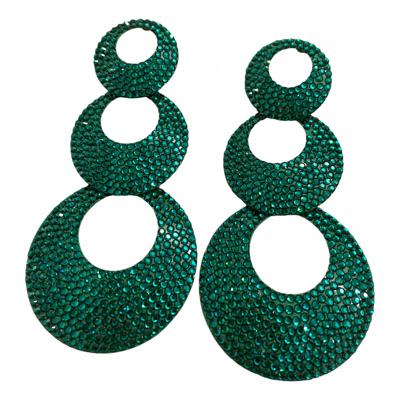 Pre-owned Luxury Fashion Earrings In Green
