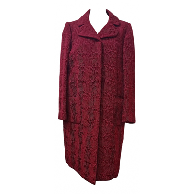 Pre-owned Maison Margiela Wool Coat In Red