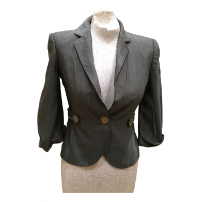 Pre-owned Emporio Armani Wool Short Vest In Grey