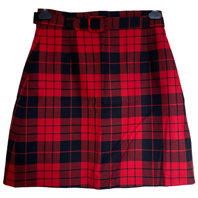 Pre-owned Dolce Vita Wool Mini Skirt In Red